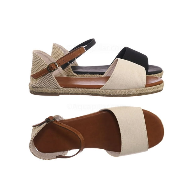 flat open toe espadrille sandals