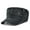 black, variant on Unisix Denim Flat-topped Cap Distressed Wash Peaked Cap Army Style Sun Hat