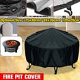 thumbnail image 1 of DEBGFS Housse de Foyer Extérieur Robuste Imperméable en Polyester 210T avec Revêtement PVC Épais Couverture Complète Housse de Foyer PatioRound Imperméable Antipoussière Noir,Noir,85x40cm, 1 of 9
