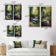 thumbnail image 4 of Designart "Romantic Picnic Amidst Italian Garden Splendor V" France Framed Wall Art Set Of 2 - Traditional Green Framed Canvas Set For Living Room Decor, 4 of 6