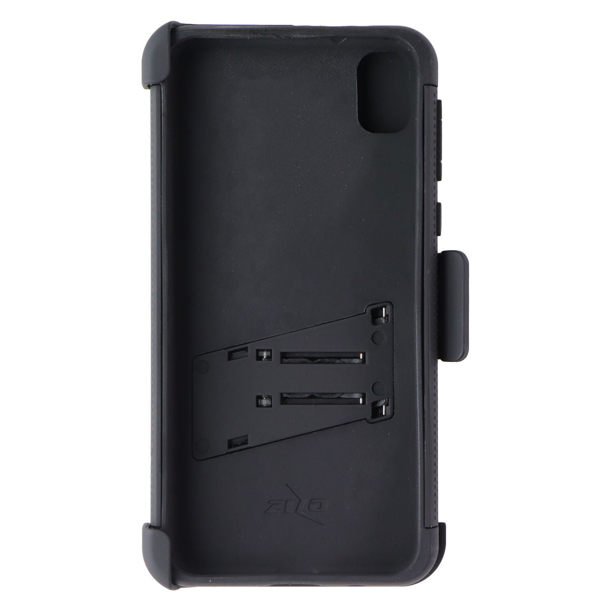 ZIZO BOLT Series Motorola Moto E6 Case | Heavy-duty Military-grade Drop Protection w/ Kickstand Included Belt Clip Holster Tempered Glass Lanyard (Black/Black)