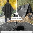 thumbnail image 5 of FNNMNNR Waterproof Rain Poncho Lightweight Reusable Raincoat Hooded Rainwear with Grommetsfor Outdoor Activities  Hiking, 5 of 9