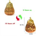 thumbnail image 3 of Outdoor Halloween Glass Pumpkin Lantern  Mercury Glass Jack-o‘-Lantern with Timer  Gradient Color  10 LED Lights  Safe for Halloween  Fall  and Thanksgiving Decorations, 3 of 6