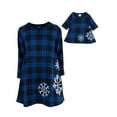 thumbnail image 2 of Leveret Girl and Doll Cotton Dress Snowflake Plaid 12 Year, 2 of 2
