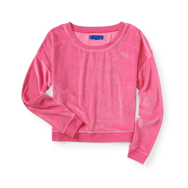 Sudadera de terciopelo para mujer Aeropostale Rosa Extragrande