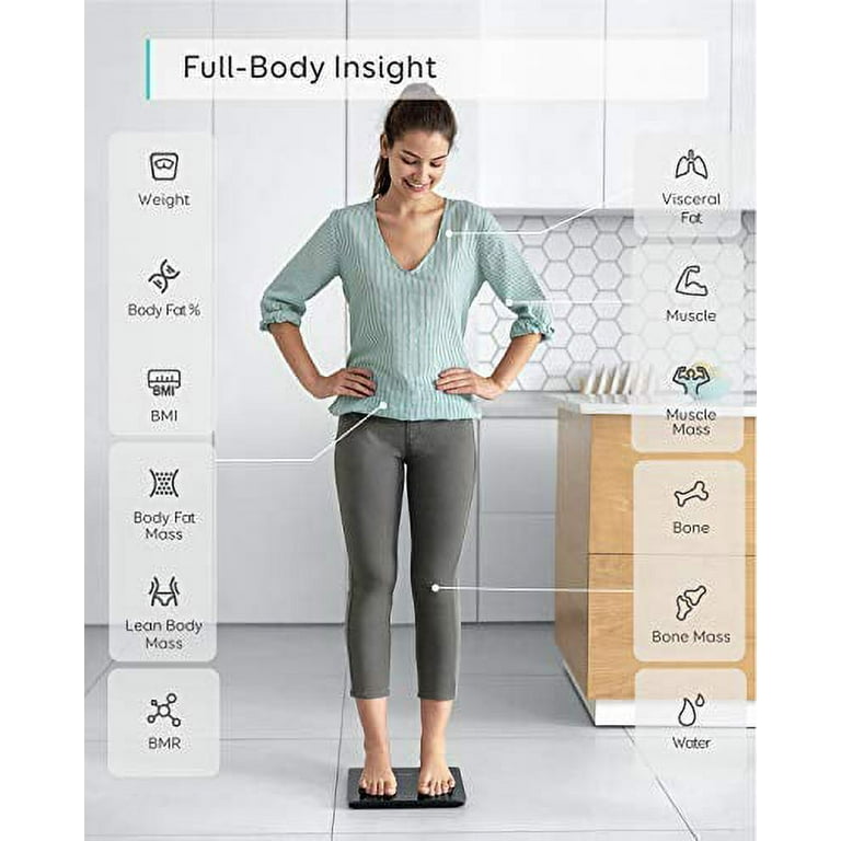  eufy, Smart Scale with Bluetooth, Body Fat Scale, Wireless  Digital Bathroom Scale, 12 Measurements, Weight/Body Fat/BMI, Fitness Body  Composition Analysis, Black/White, lbs/kg/st : Health & Household