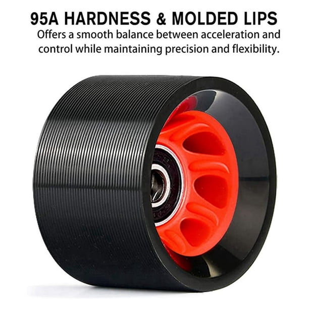 8 Roues Patin à Roulettes Lumineuses 58x32mm - Roulements ABEC-9, PU 82A, Pour Quad Et Double Rangée