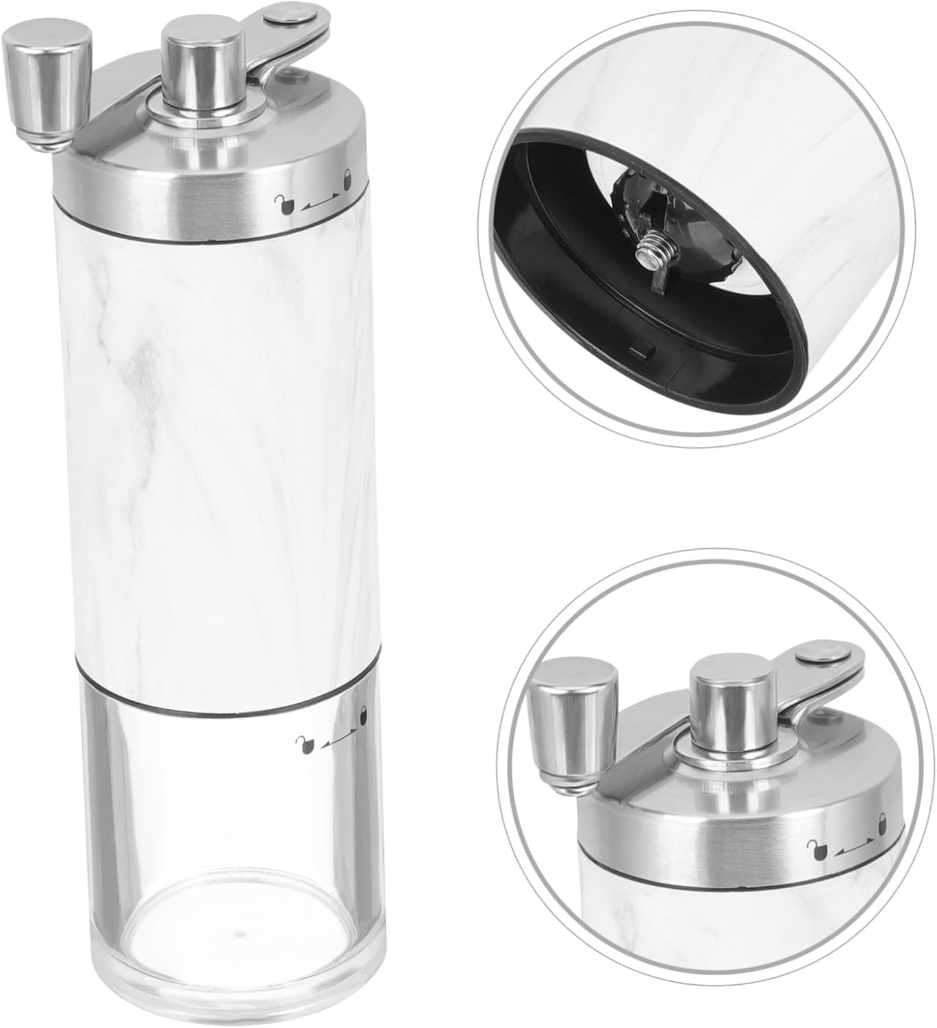 Manual Coffee Grinder Stainless Steel Hand Mill Compact Bean Grinding Tool for Home Office Travel Brewing