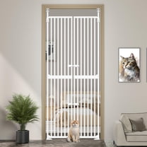Fairy Baby Extra Tall Pet Gate for Dogs, Pressure Mounted, Walk-Thru, Adjustable, Indoor/Outdoor Use