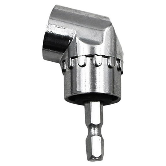 NUOLUX 105 Degree Right Angle Driver Angle Extension Hex Drill Bit Screwdriver Socket Holder Adaptor Power Screwdriver Drill Attachment (Short Shank)