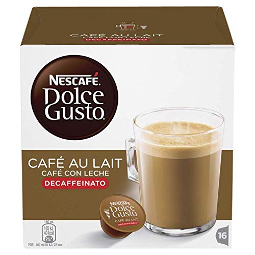 Nestlé Nescafe Dolce Gusto Coffee Pods Decaffeinated Café au Lait