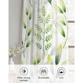 thumbnail image 6 of Green Leaves Sheer Curtains 45 Inch Length 2 Panels Set for Living Room/Bedroom, Summer Botanical Farmhouse Leaf Watercolor Kitchen Curtains Grommet Semi-Sheer Curtains Window Treatments 42"x45"x2, 6 of 7