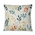 thumbnail image 2 of Designart "Leaves In A Minimalist Composition II" Plants Printed Throw Pillow, 2 of 5