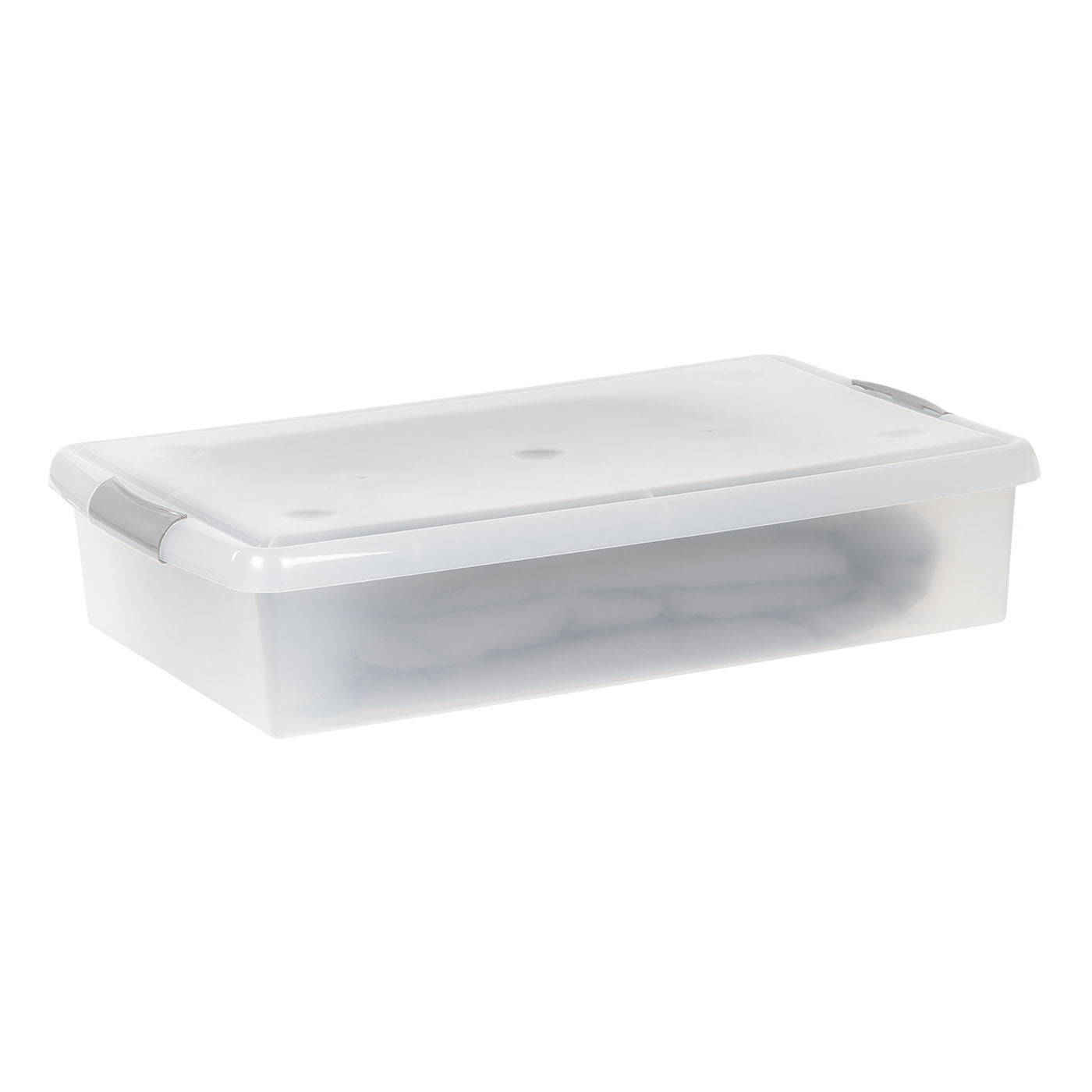 IRIS 40 Qt. Plastic Storage Bin with Lid, Stackable Storage Container, Tote, Clear
