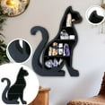 thumbnail image 2 of Cat Display Shelf Wood Wall Mounted Rock Stone Organizer Rack Ornament Holder, 2 of 7
