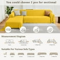 thumbnail image 2 of Sanmadrola Couch Cover for 2 Seat Sofa Slipcovers Cover Cotton Knit Cushion Couch Furniture Pet Protector Stylish Throws for Sectional Couch Sofa-2 Seater Geometrical 71''x 118''Yellow 1 Piece, 2 of 7