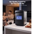 thumbnail image 5 of Flamemore Clear Countertop Ice Maker, 8 Crystal Clear 1.2" Large Craft Ice Cubes in 20 Mins, Portable Ice Machine with Self-Cleaning for Home Bar, Whiskey & Cocktails, 5 of 10