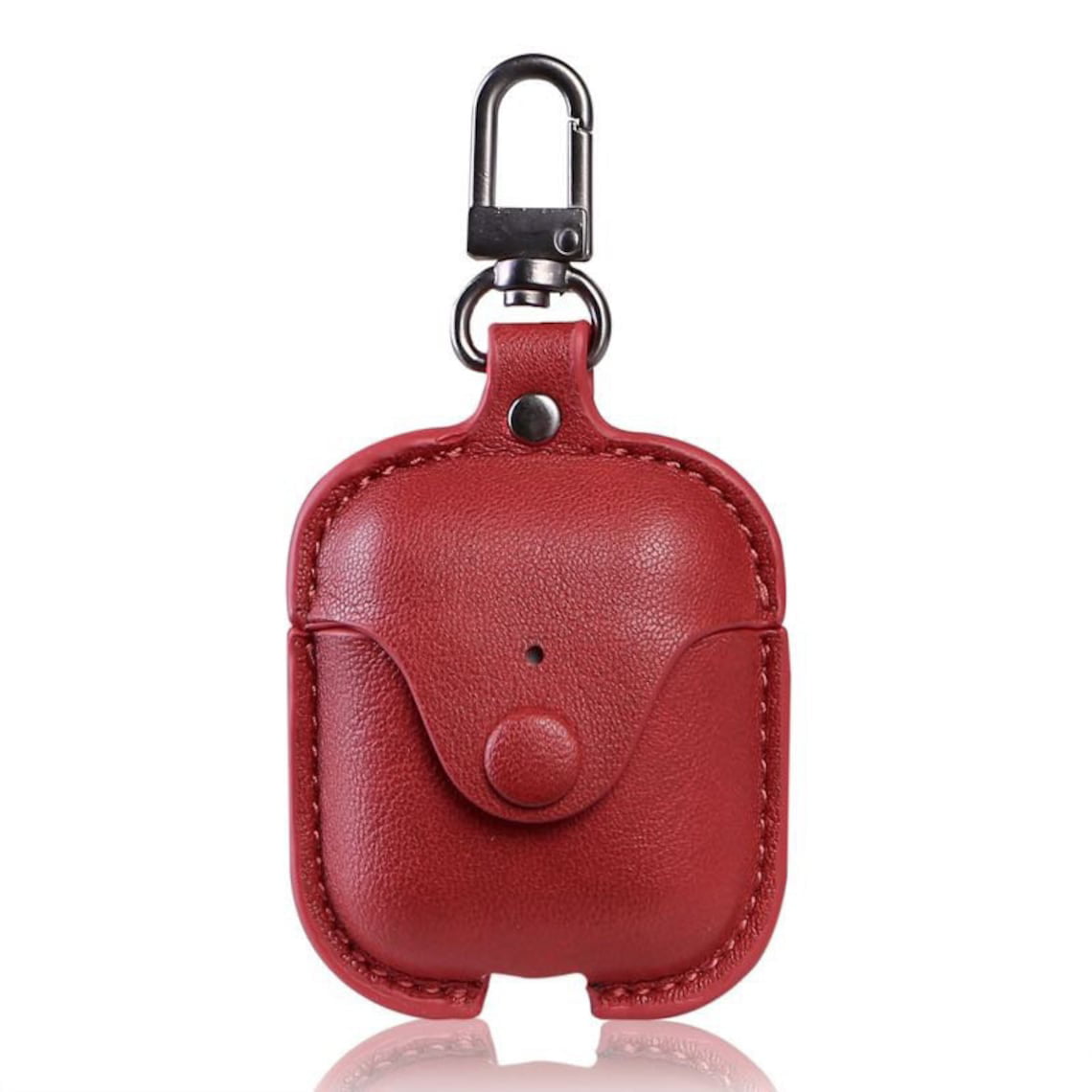 Check Leather Case for AirPods 1 & 2, Cute Elegant Wallet Pocket Style  Button Snap Full Cover Protective Earbuds Earpods Anti Lost with Keychain  Kit