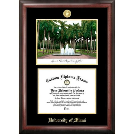 University of Central Florida 8.5" x 11" Gold Embossed Diploma Frame with Campus Images Lithograph