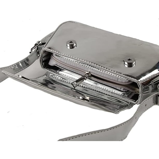 Silver clutch purse on sale walmart