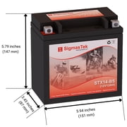 Yuasa GYZ16H SLA Battery Replacement STX14-BS 12V 12AH 200 CCA Spillproof Maintenance Free