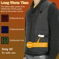 thumbnail image 5 of USB Heated Vest for Men Women, Lightweight Winter Heated Vest Coat with 10 Heating Pads, 3 Temperature Levels for Outdoor Activities, 5 of 12