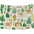 thumbnail image 4 of Coolnut Llama Tapestry Washable Polyester Art Wall Hanging Blanket for Living Room Bedroom Dorm Party, 60 x 51 Inch Home Decor Gifts, 4 of 7