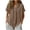 Khaki, variant on Rutainlusire Women's Trendy V-Neck Ruffled Button-Down Tie Front Short Sleeve Blouse Tops Women's Strap Button Lace V-neck Solid Color Short Sleeve Top