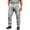Gray, variant on Lorytime Men Cargo Pants with Pockets Wid Waisted Joggers Button Zipper Full Length Sports Pants Loose Outfits