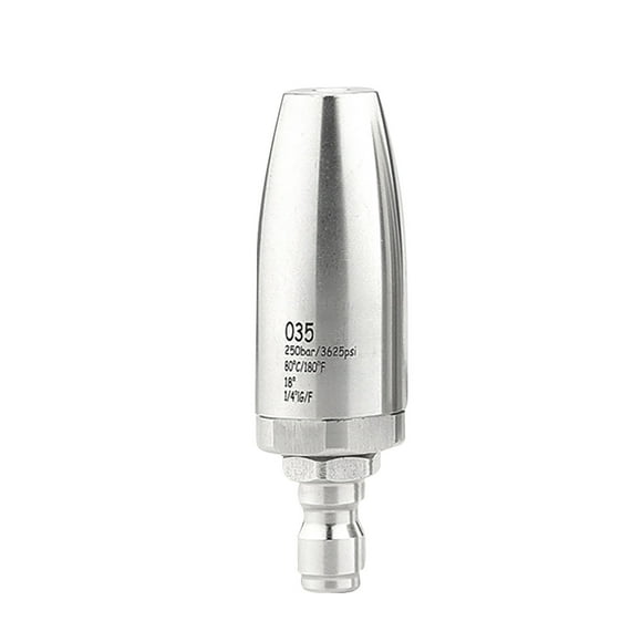 Stainless Steel Water Nozzle for High-Pressure Car Washers 360° Rotating Spray Compatible with 30 35 40 Bar Systems Durable Cleaning Accessory