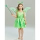 thumbnail image 2 of Disfraz de hada Tiana de Navidad para niñas, vestido de princesa Campanilla, alas de elfo, diadema, varita, vestidos de fiesta de cumpleaños elegantes para niñas pequeñas, 2 of 5