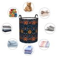 thumbnail image 4 of Fotbe Mexican Flower Pattern Laundry Basket with Handles, Waterproof Large Laundry Hamper, Wash Bag for Corner Dorm, Rolling Laundry Basket with Handles-Small, 4 of 6