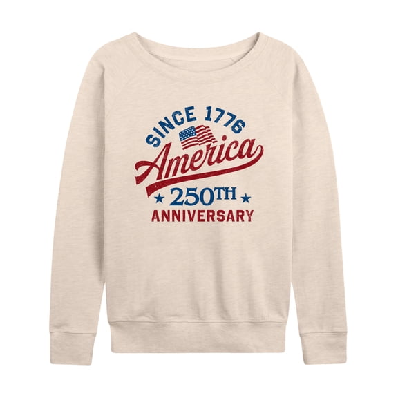 Instant Message - America 250 Lightweight French Terry Wide Neck Long Sleeve Graphic Shirt