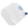 thumbnail image 3 of Bolsa de agua plegable de 15 l, transparente, de PVC, reutilizable, congelable, para emergencias, acampadas al aire libre, color azul., 3 of 14