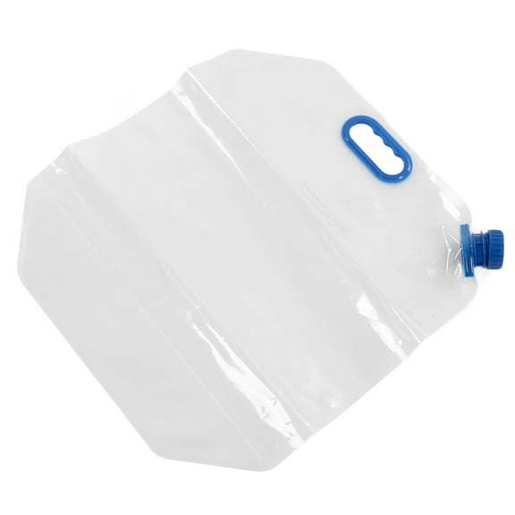 Collapsible?Water?Jug, 4 Gallon PVC?Material Transparent Collapsible?Water?Container?Bag  For Camping?hiking? For Emergency For Travel Blue