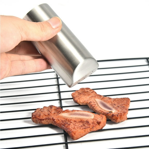 NICEXMAS Stainless Steel Seasoning Spice Box Pepper Shaker Silver 1Pcs Easy to Carry
