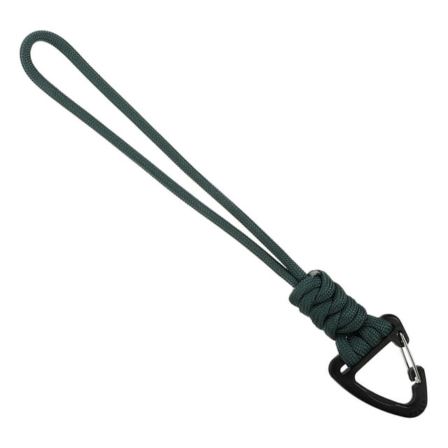 unbranded Lanyard Con Mosquetón Verde Oscuro Para Llaves Resistente Y