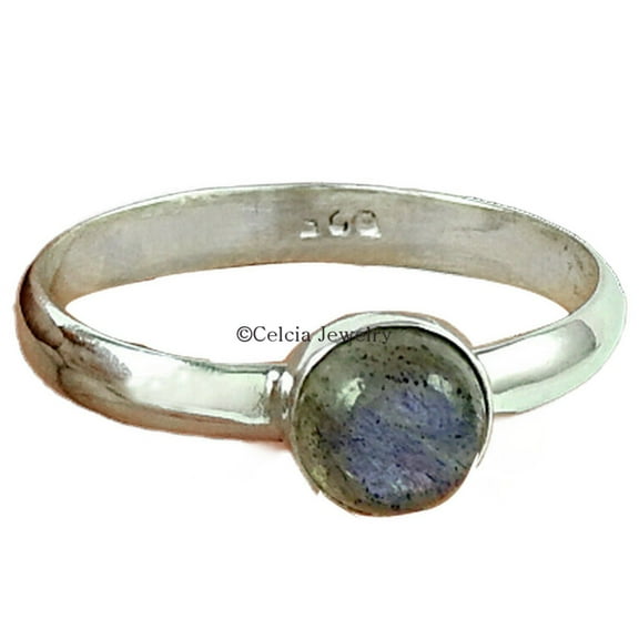 Natural Labradorite Women Ring, Pure 925k Sterling Silver Ring, Bridal Ring, Engagement Ring, Solitaire Ring, Proposal Ring, Delicate Ring, Valentines Day Gifts For Wife (labradorite, 7)