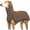 Brown, variant on UOSIA Fleece Dog Apparel Winter Warm Dog Coat Turtleneck Cozy Jacket Pet Outfits