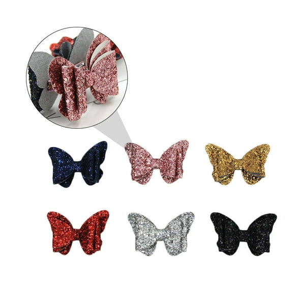MUSEYA 6Pack Girls Hair Bow Clips Red Hair Accessory for Birthday Parties