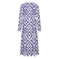 thumbnail image 3 of Womens Floral Dress Women's Spring Winter Long Sleeved Solid Color Loose Round Neck Long Fashionable Comfortable Casual Dresses for Women Purple S-2XL, 3 of 4