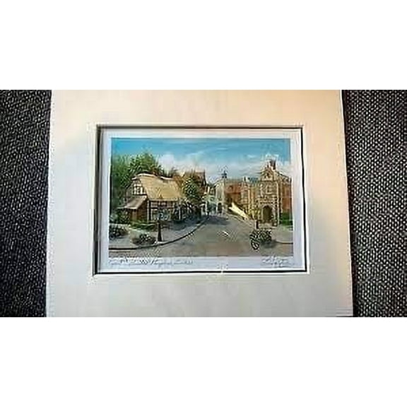 Disney Artist Print Larry Dotson Epcot United Kingdom Pavillion 2017 Vacation Memories New