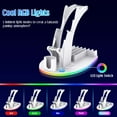 thumbnail image 3 of Game Controller Holder Headset Stand Compatible with Xbox PS5 PS4 Nintendo Switch Pro 2-Tier Colorful Controller Stand Gaming Accessories with 6-Games Organizer Headphone Holder, 3 of 7