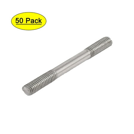 

M3x30mm 304 Stainless Steel Double End Threaded Stud Screw Bolt 50pcs