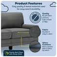 thumbnail image 2 of Pemberly Row Modern 73" Rolled Arm Sofa with Removable Covers Gray, 2 of 16