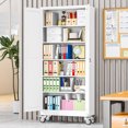 thumbnail image 4 of Erosoei 75"H Metal Garage Storage Cabinet with Wheels, Tool Storage Cabinet with 5 Adjustable Shelves, 4 of 6