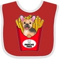 thumbnail image 3 of Inktastic Cute Frenchie in French Fries Boys or Girls Baby Bib, 3 of 4