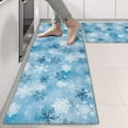 thumbnail image 2 of Kitchen Rugs Sets Of 2,Light Blue Christmas Snowflake Pattern Anti Fatigue Kitchen Mat Rugs Non Slip Washable,Decorative Kitchen Floor Mats for Kitchen,Sink,Laundry,17"X47", 2 of 5