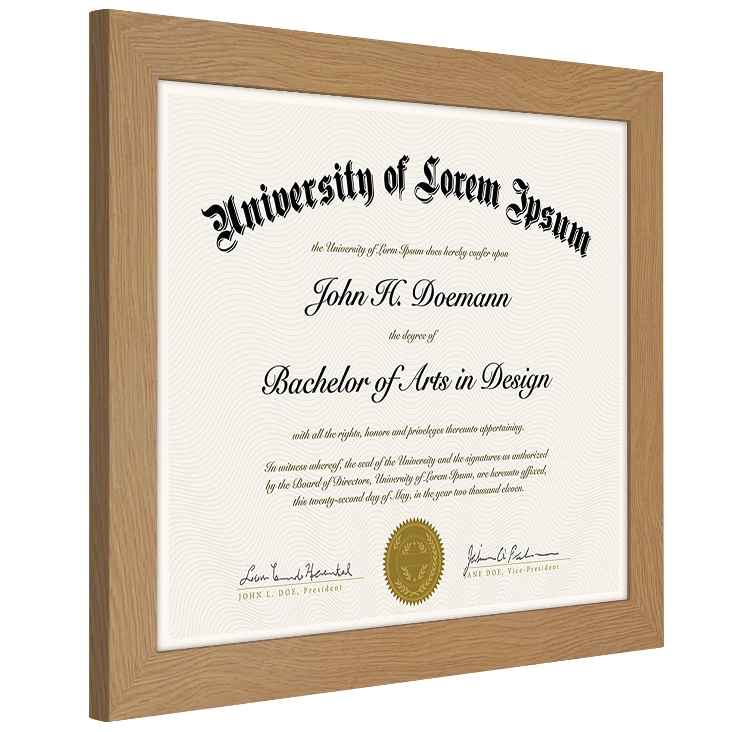 Americanflat 8.5x11 Diploma Frame with Shatter-Resistant Glass - Set of 2 - Document Frame with Engineered Wood - Legacy Collection - Certificate Frame for Tabletop and Wall Display - Dark Oak