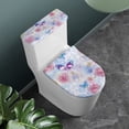 thumbnail image 3 of HELLHERO Elastic Bottom Bathroom Toilet Cozy Set & Machine Washable Adjustable Soft with 2 Pack Toilet Cover Set Rose, 3 of 8